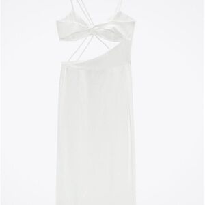 Zara White Midi Dress